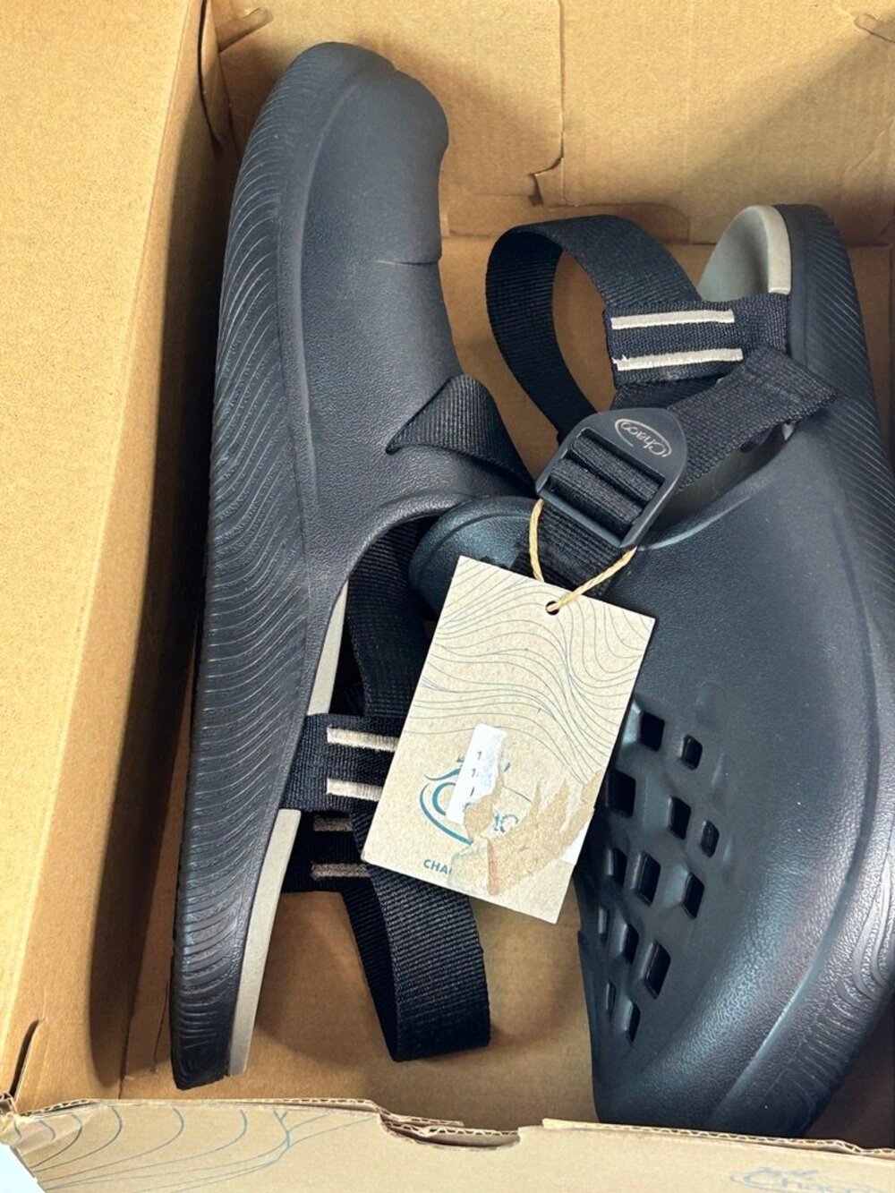 Chaco Chillos Clog Black Recovery Clogs Comfort Outdoor Slip On Shoes NWT Sz 10 - Picture 11 of 12